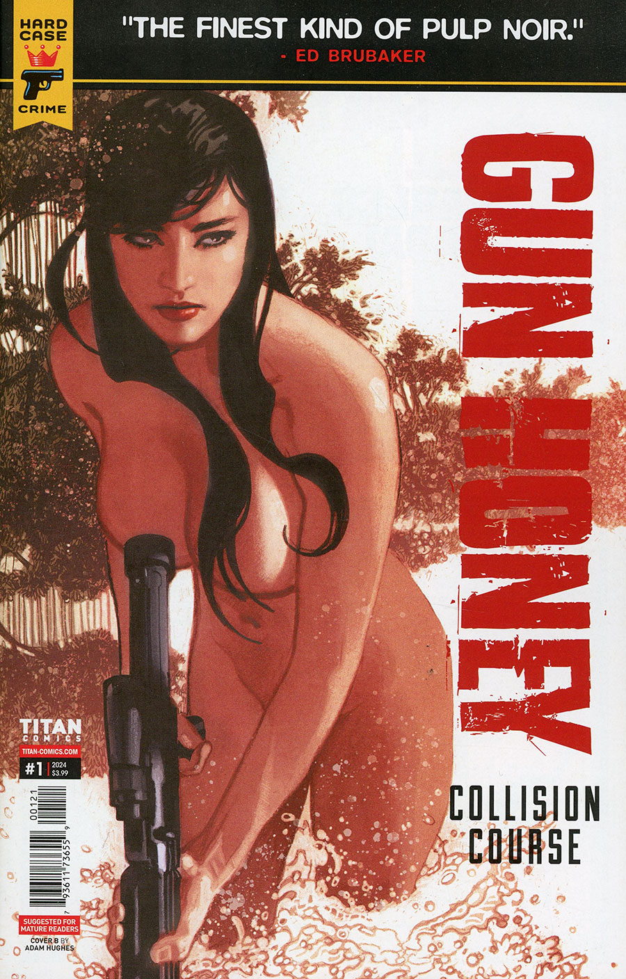 Hard Case Crime Gun Honey Collision Course #1 Cover B Variant Adam Hughes Cover