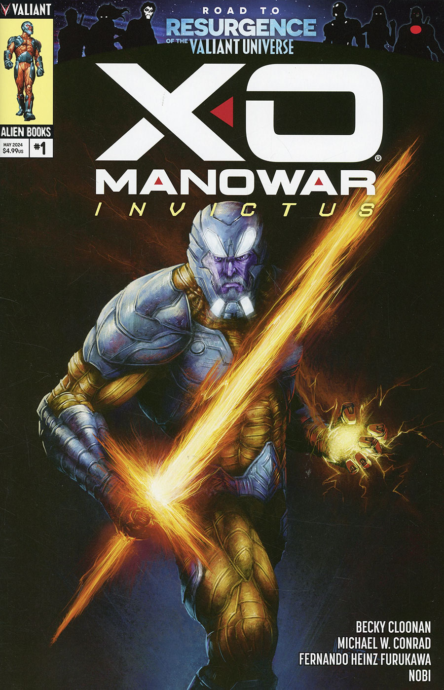 X-O Manowar Invictus #1 Cover B Variant Toby Willsmer Cover