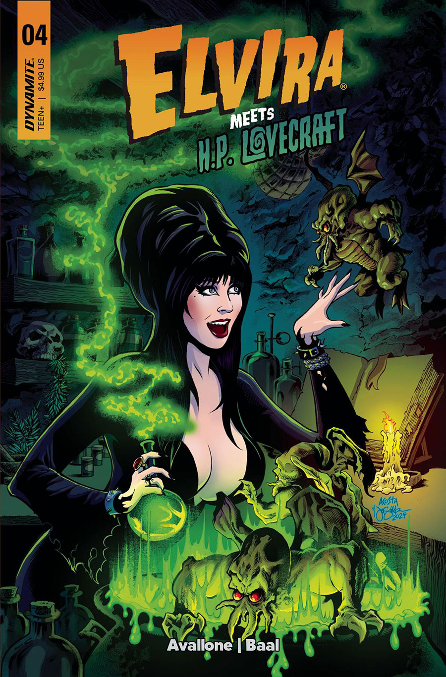 Elvira Meets HP Lovecraft #4 Cover A Regular Dave Acosta Cover