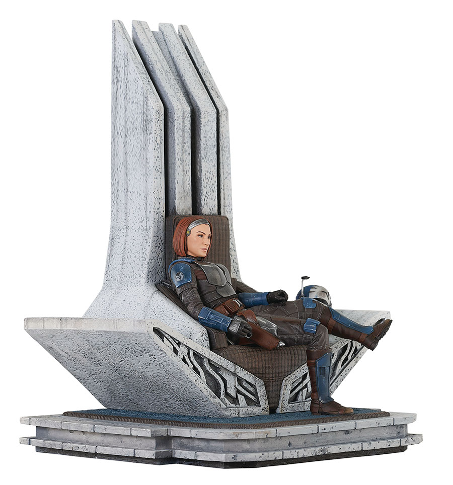 Star Wars Premier Collection The Mandalorian Bo-Katan On Throne 1/7 Scale Statue