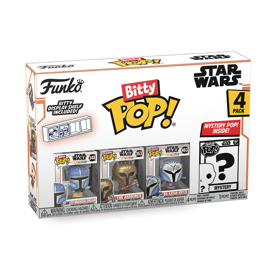 Bitty POP Star Wars The Mandalorian 4-Pack Vinyl Figure - Heavy Infinity Mandalorian
