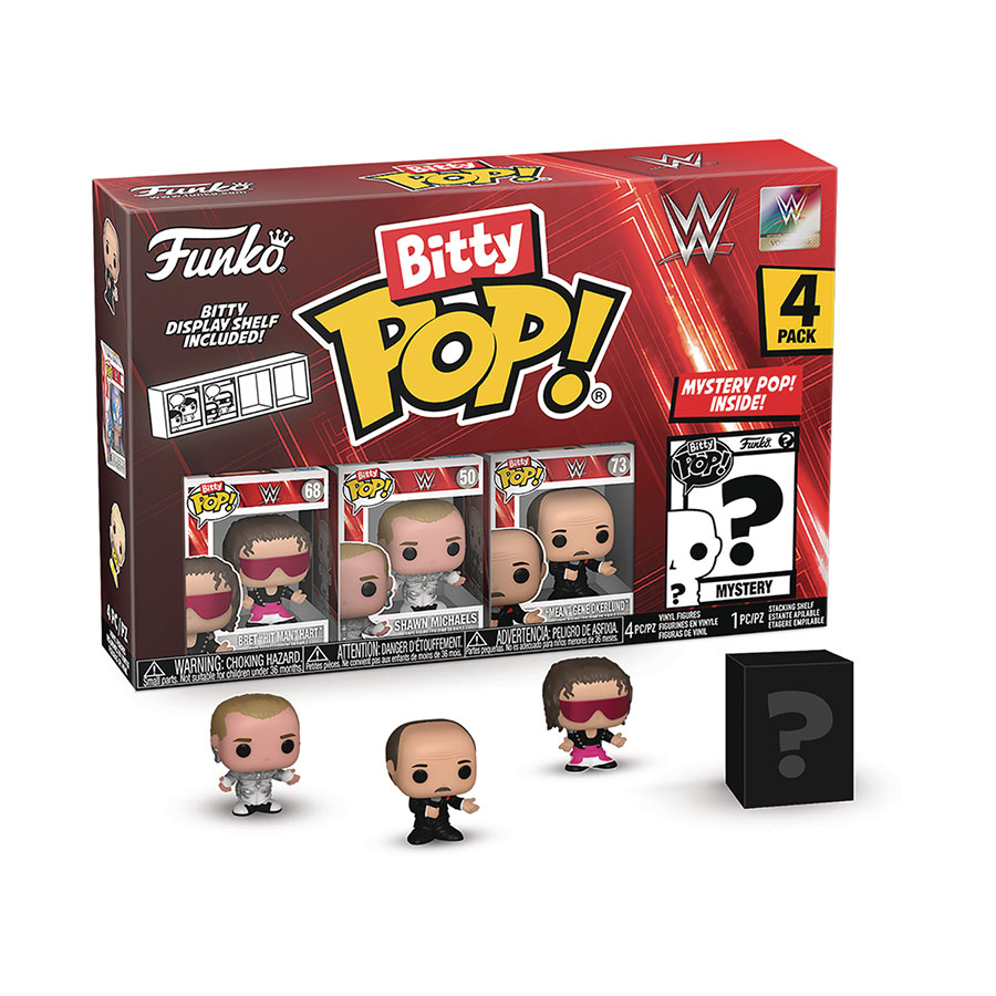 Bitty POP WWE 4-Pack Vinyl Figure - Bret Hart