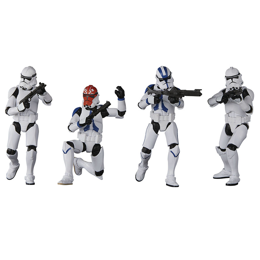 Star Wars Vintage Collection Phase II Clone Trooper 3.75-Inch 4-Pack Action Figure Set