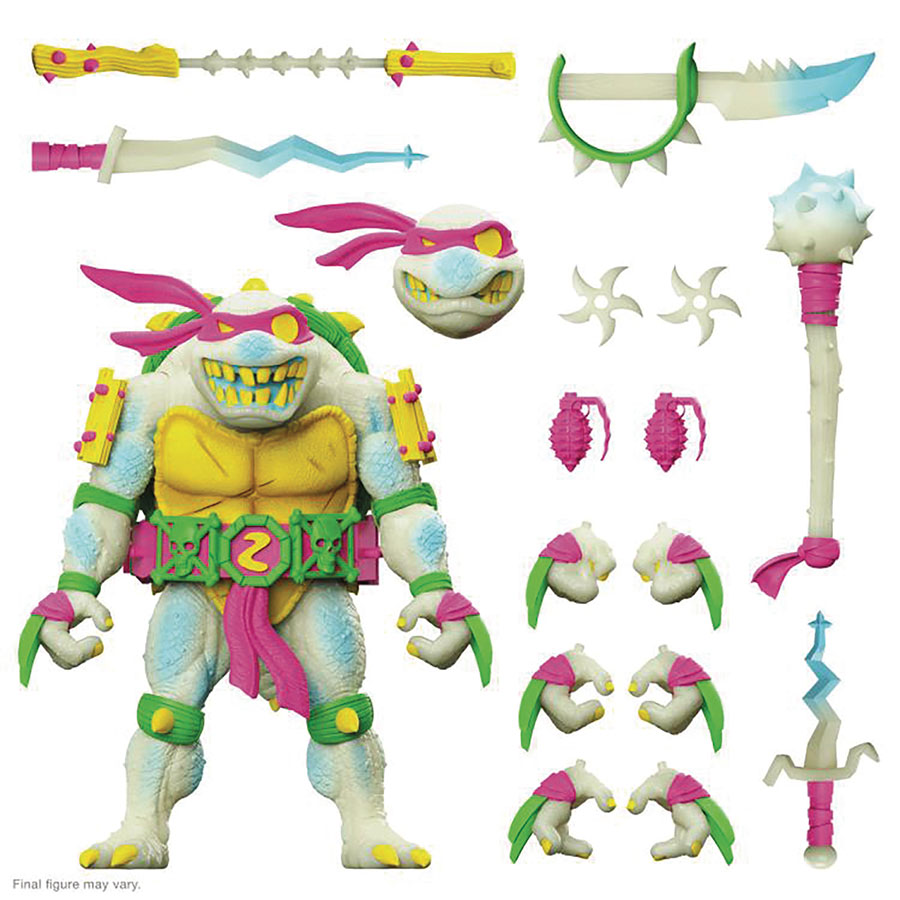 Teenage Mutant Ninja Turtles Ultimate Action Figure - Slash Glow-In-The-Dark Super7 Exclusive