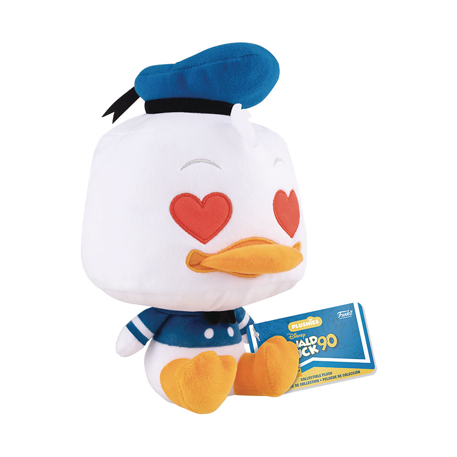 POP Plush Donald Duck 90th Anniversary 7-Inch Plush - Heart Eyes Donald Duck