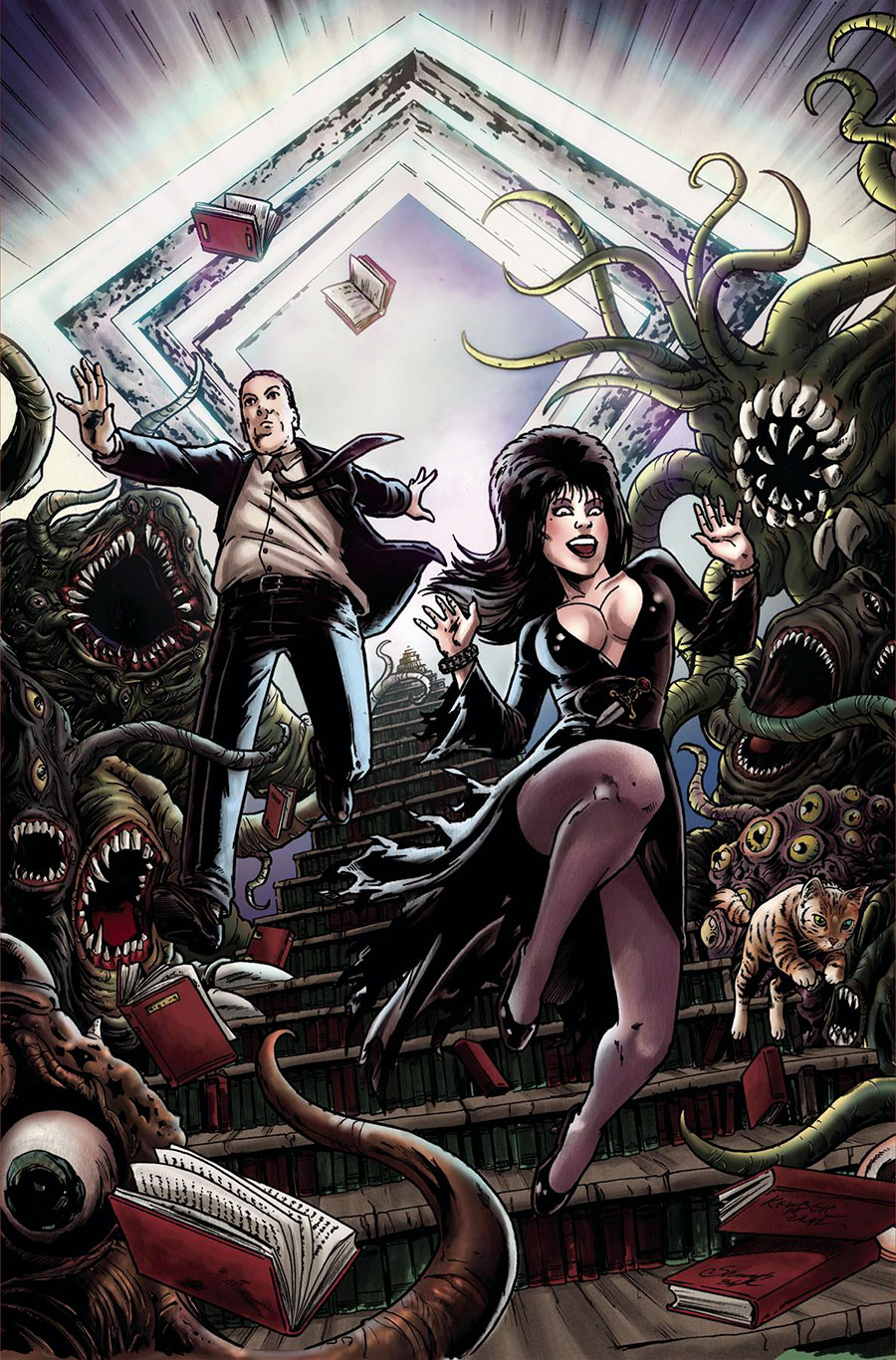 Elvira Meets HP Lovecraft #4 Cover H Incentive Kewber Baal Virgin Cover