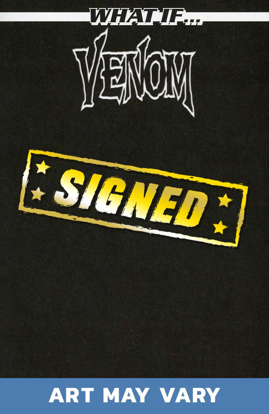 What If Venom #1 Cover L DF Black Blank Variant Cover Signed & Remarked By Ken Haeser With A Silver Symbiote Hand-Drawn Sketch