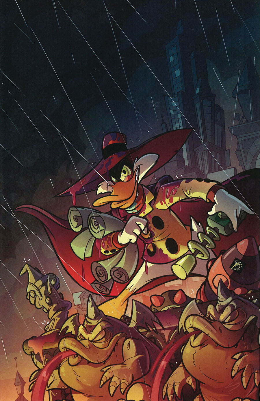 Darkwing Duck Negaduck #2 Cover N Dynamite Com Exclusive Ciro Cangialosi Virgin Variant Cover