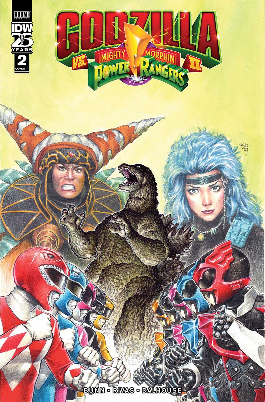 Godzilla vs Mighty Morphin Power Rangers II #2 Cover C Incentive EJ Su Variant Cover