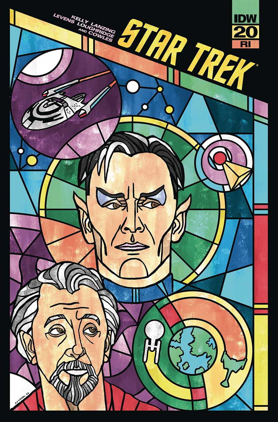 Star Trek (IDW) Vol 2 #20 Cover C Incentive JJ Lendl Stained Glass Connecting Variant Cover