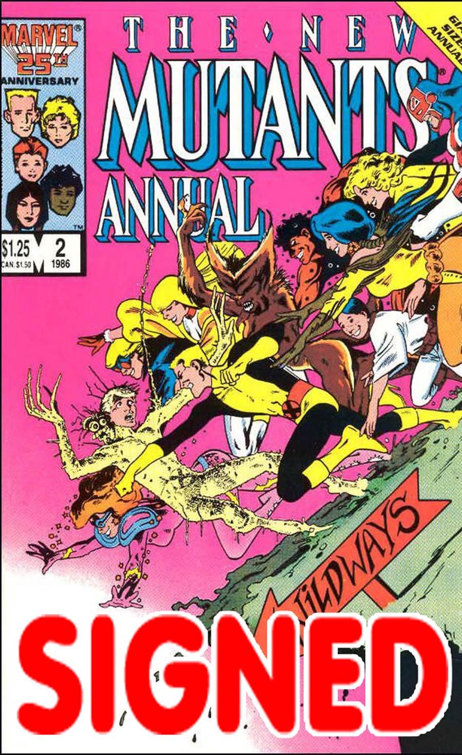 New Mutants Annual #2 Cover B Signed By Chris Claremont With Certificate