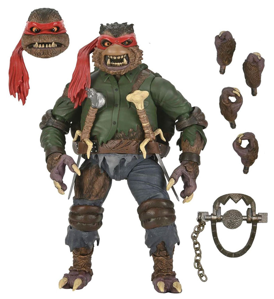Teenage Mutant Ninja Turtles x Universal Monsters Ultimate Raphael Wolfman 7-Inch Action Figure