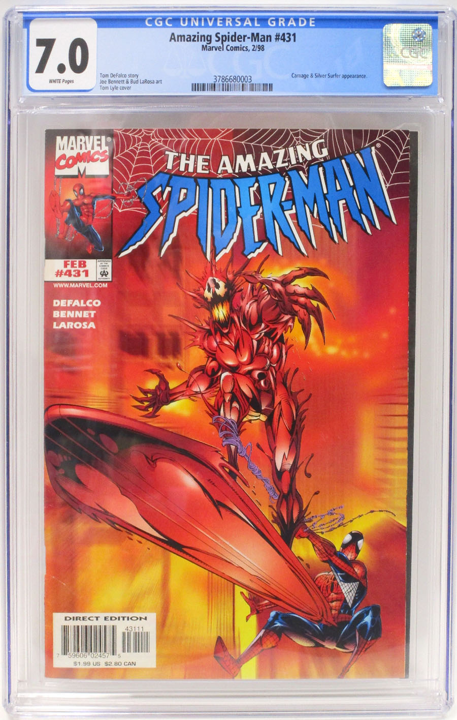 Amazing Spider-Man #431 Cover B CGC 7.0