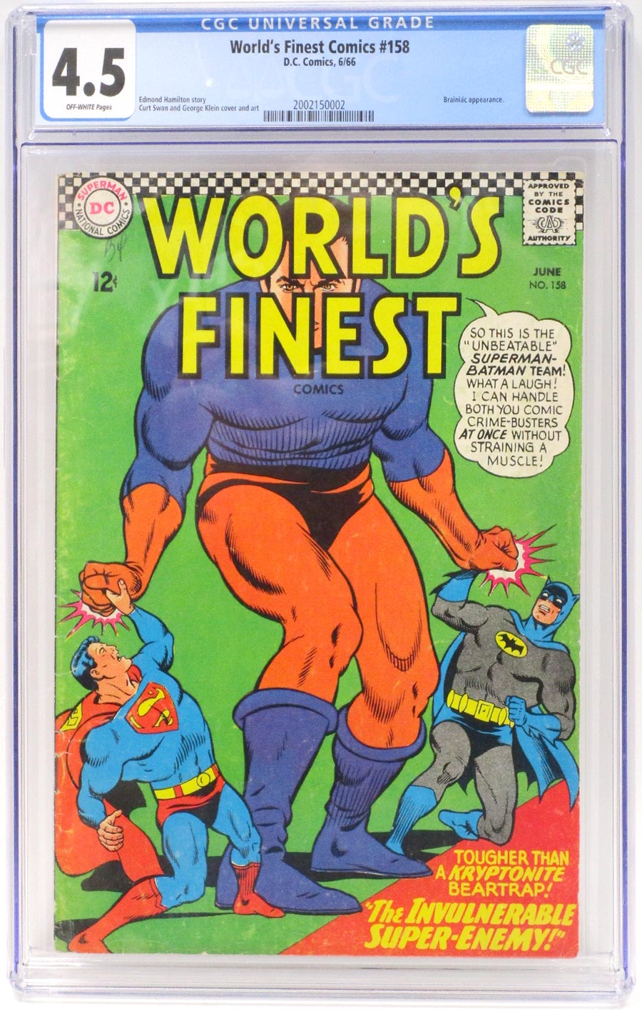 Worlds Finest Comics #158 Cover B CGC 4.5