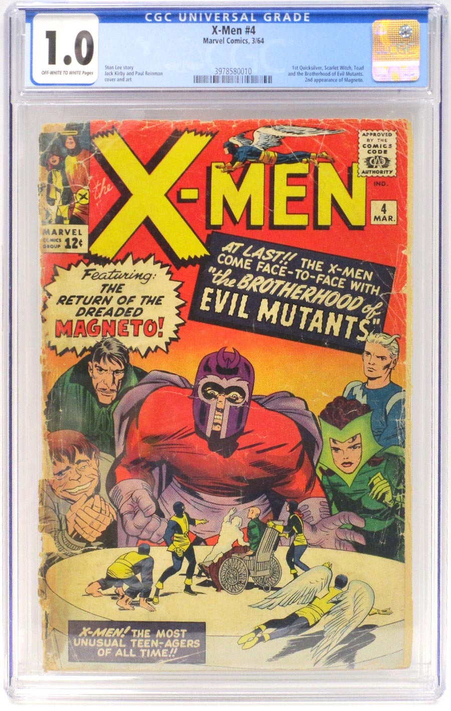 X-Men Vol 1 #4 Cover E CGC 1.0