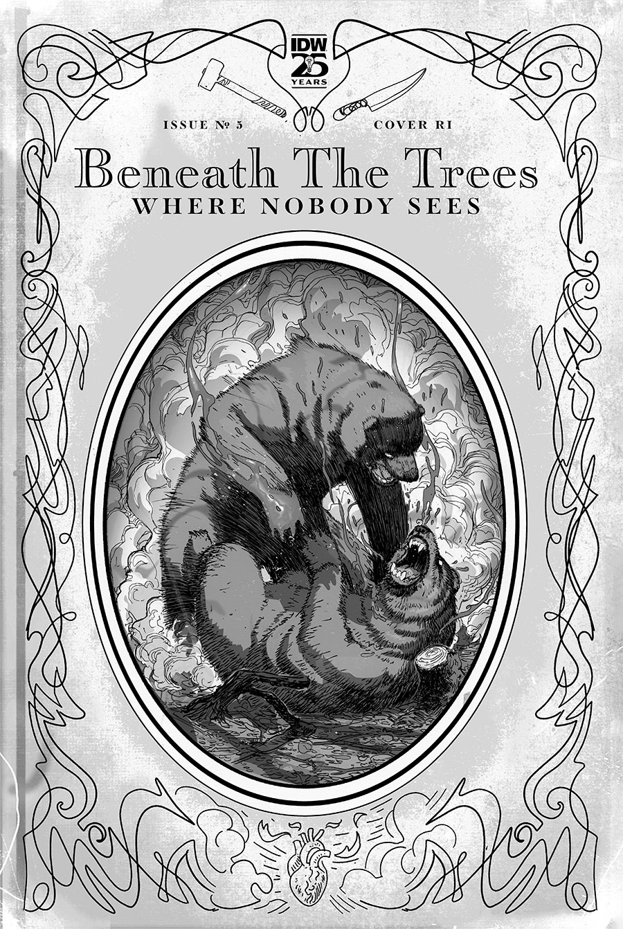 Beneath The Trees Where Nobody Sees #5 Cover C Incentive Riley Rossmo Storybook Black & White Cover