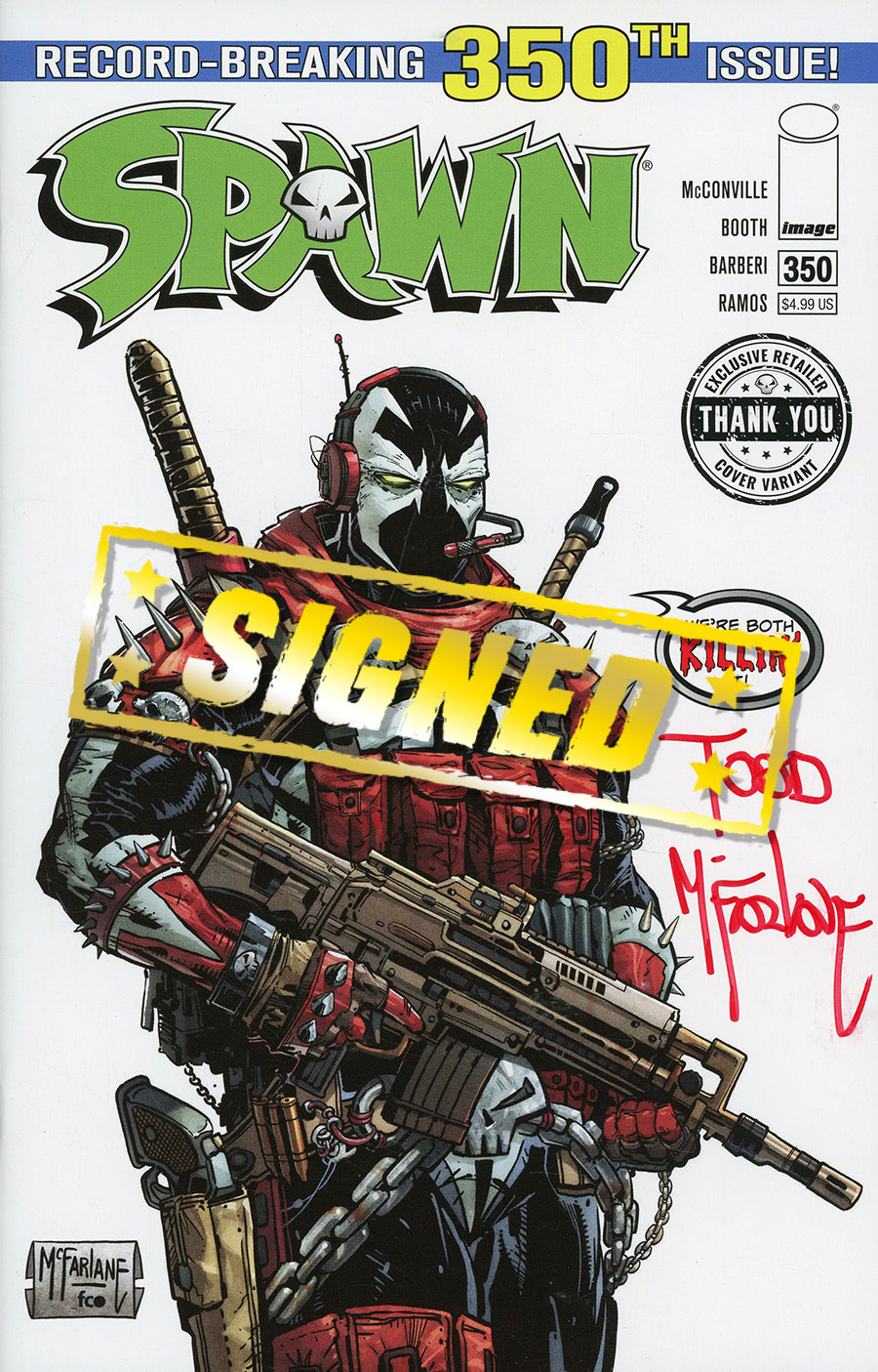 Spawn #350 Cover G Incentive Todd McFarlane Variant Cover Signed Edition