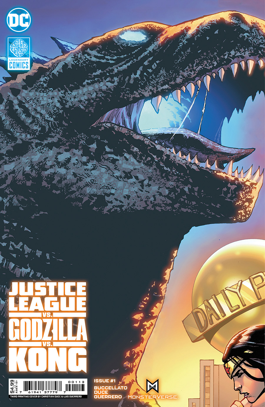 Justice League vs Godzilla vs Kong #1 Cover L Final Ptg Christian Duce Connecting Variant Cover
