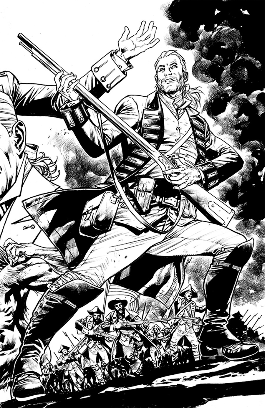 Redcoat #1 Cover E Incentive Bryan Hitch Black & White Virgin Cover