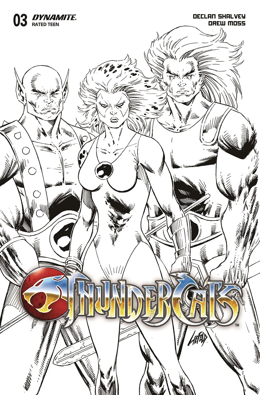 Thundercats Vol 3 #3 Cover Y Incentive Rob Liefeld Black & White Cover