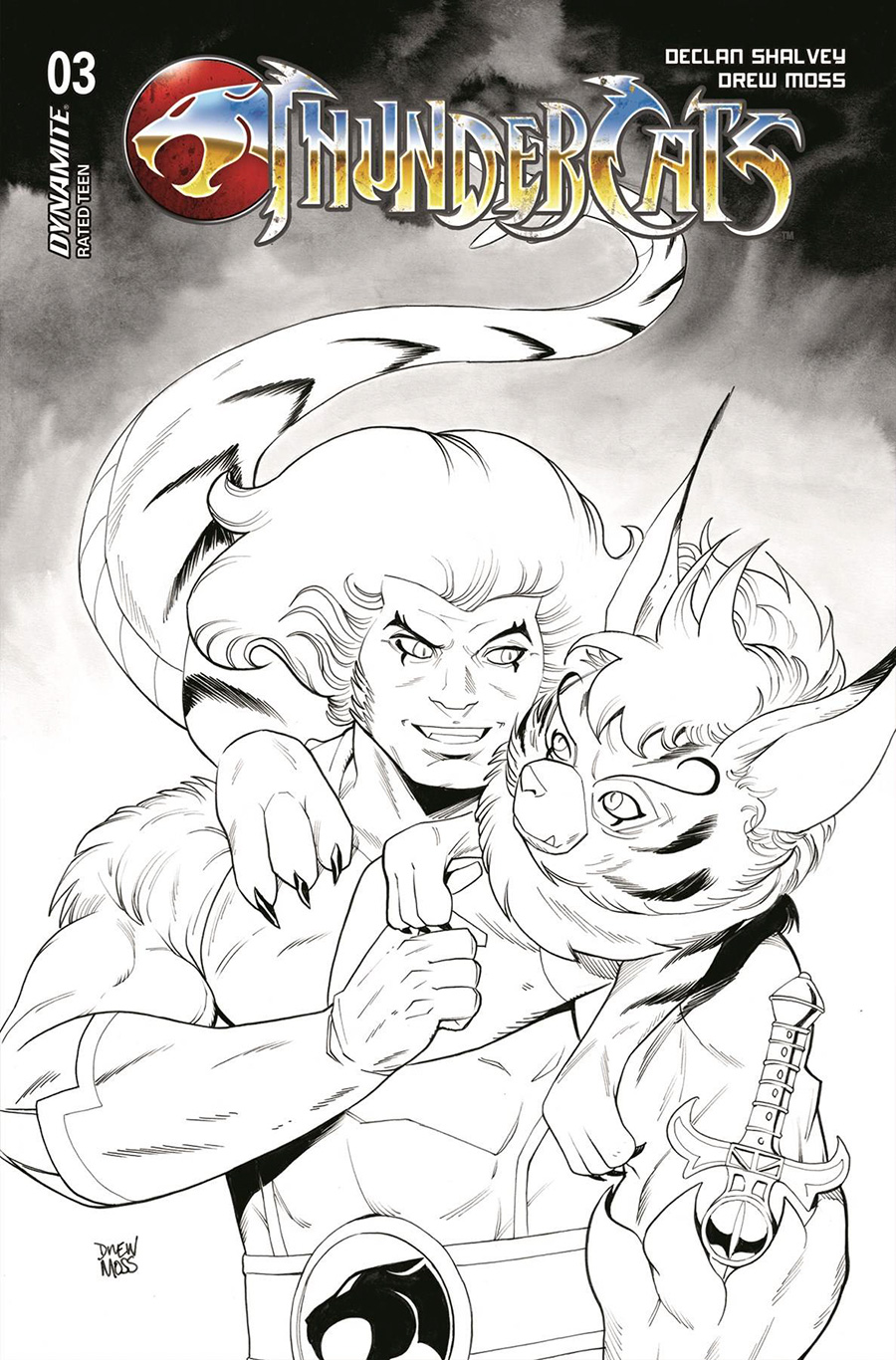 Thundercats Vol 3 #3 Cover Z Incentive Drew Moss Snarf Black & White Cover