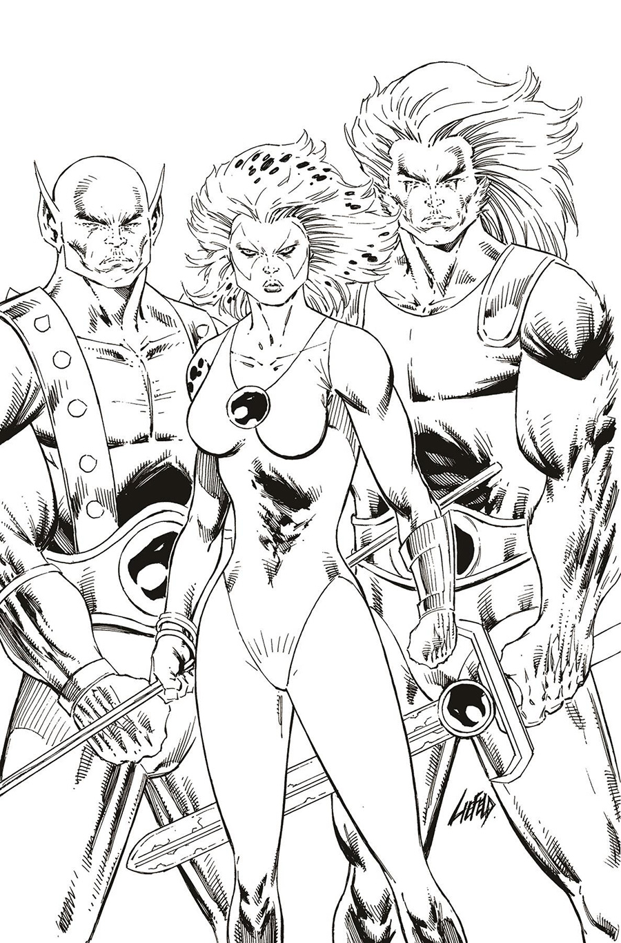 Thundercats Vol 3 #3 Cover Z-A Incentive Rob Liefeld Black & White Virgin Cover