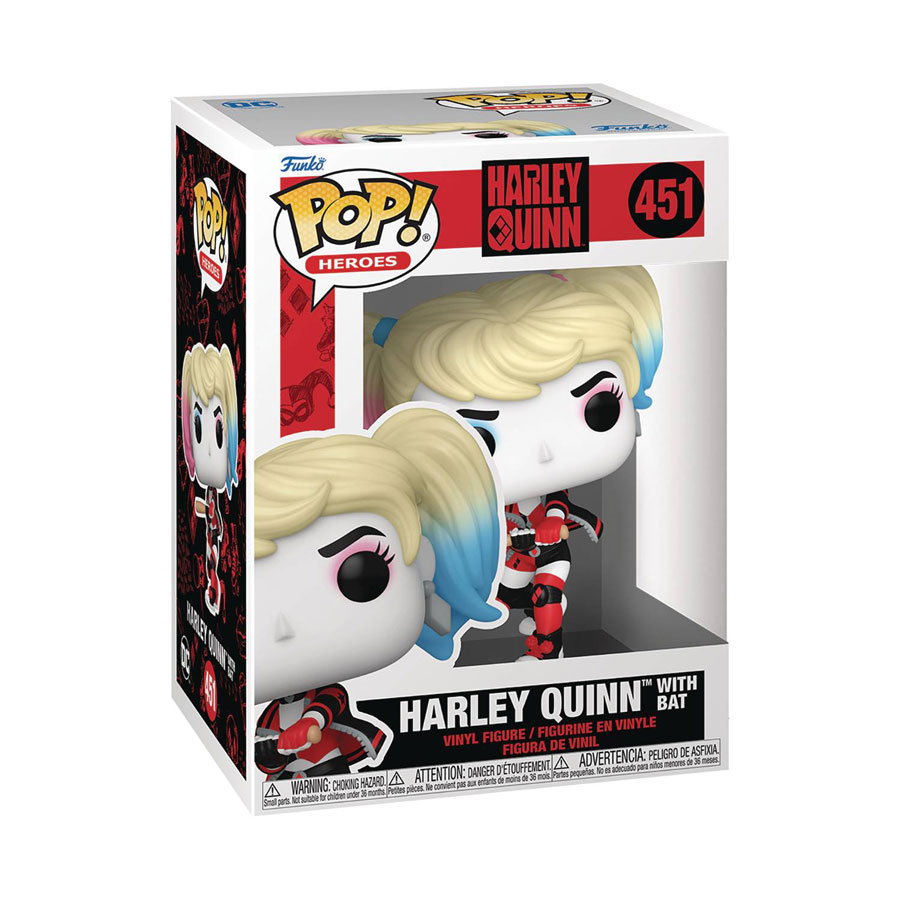 POP Heroes Harley Quinn Animated Series Harley Quinn With Bat Vinyl Figure