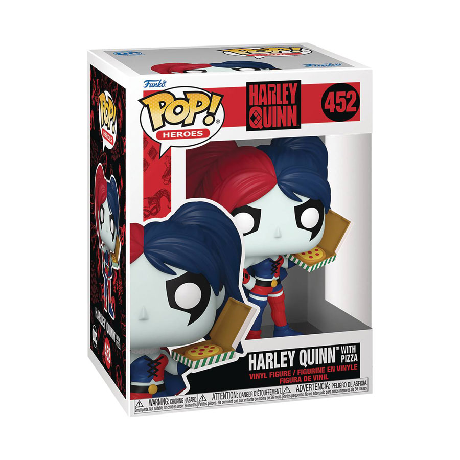 POP Heroes Harley Quinn Animated Series Harley Quinn With Pizza Vinyl Figure