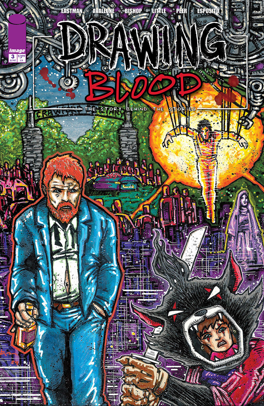 Drawing Blood #3 Cover A Regular Kevin Eastman Cover