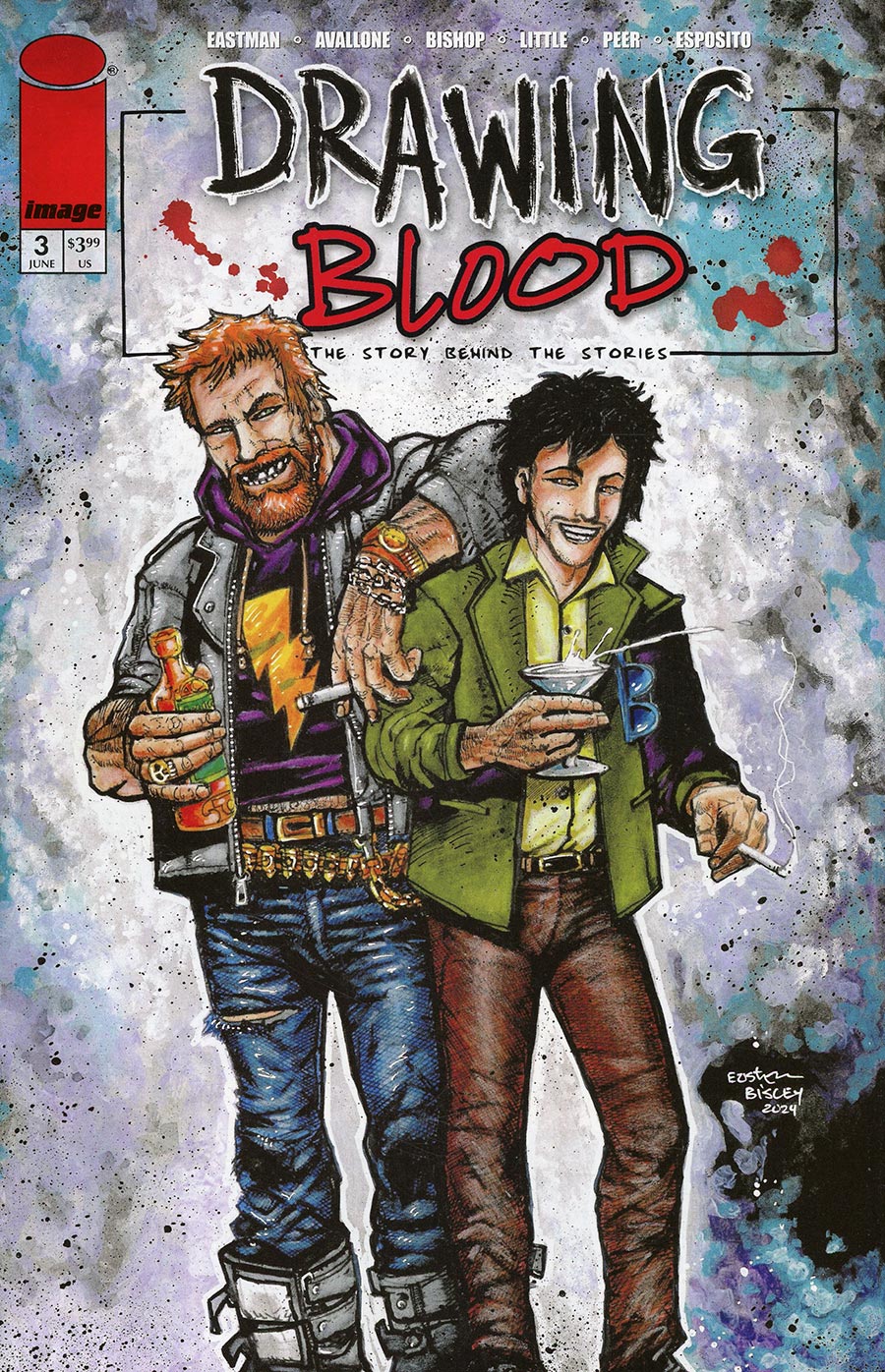 Drawing Blood #3 Cover C Variant Simon Bisley & Kevin Eastman Cover