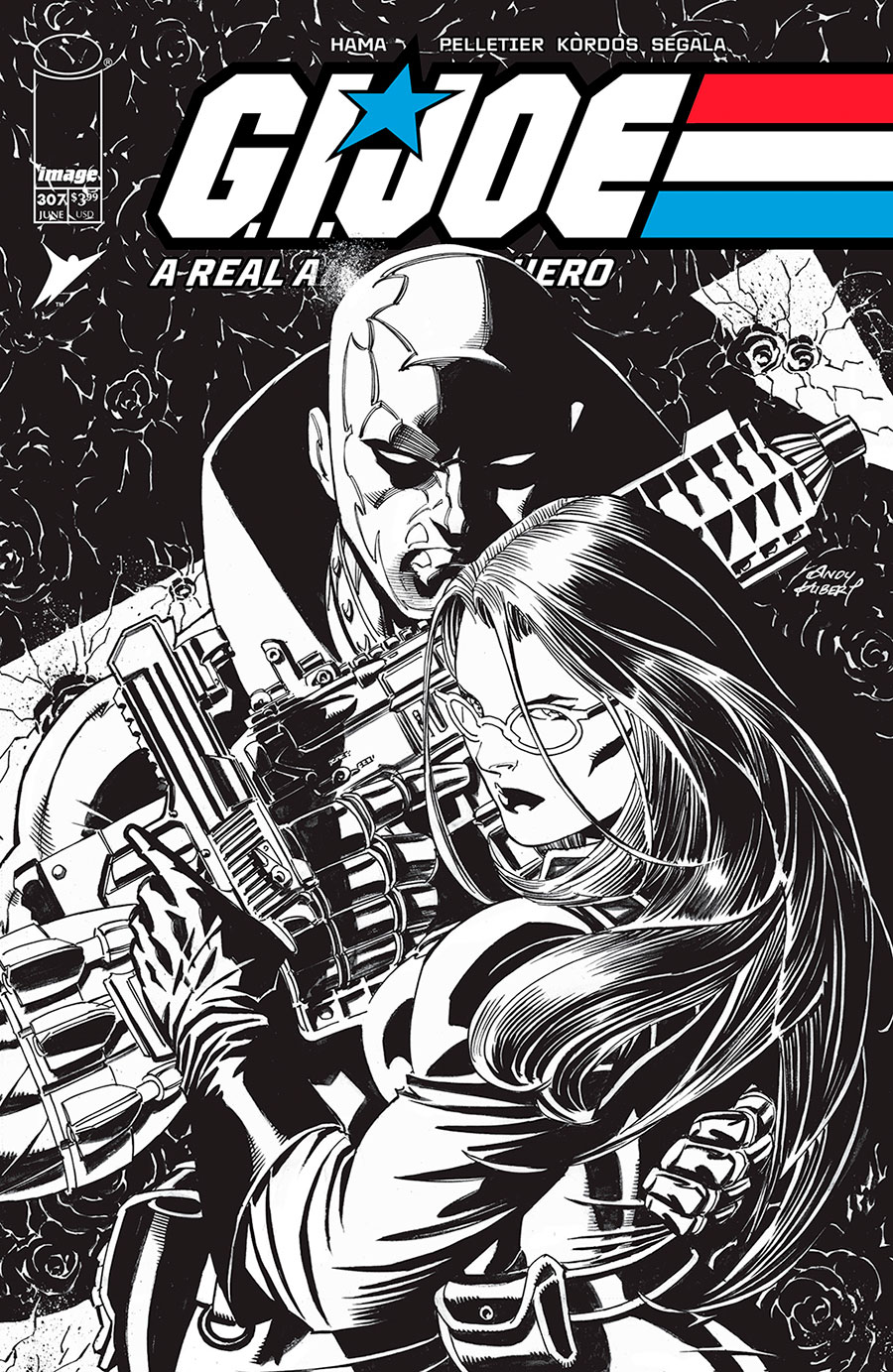 GI Joe A Real American Hero #307 Cover B Variant Andy Kubert Black & White Cover