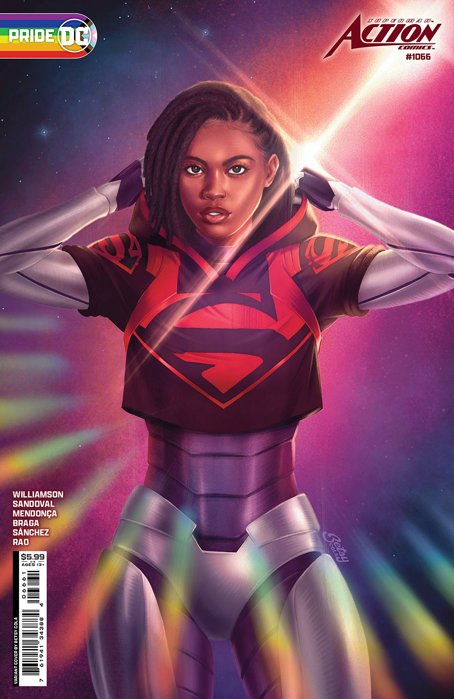 Action Comics Vol 2 #1066 Cover D Variant Betsy Cola DC Pride 2024 Card Stock Cover (House Of Brainiac Part 5)