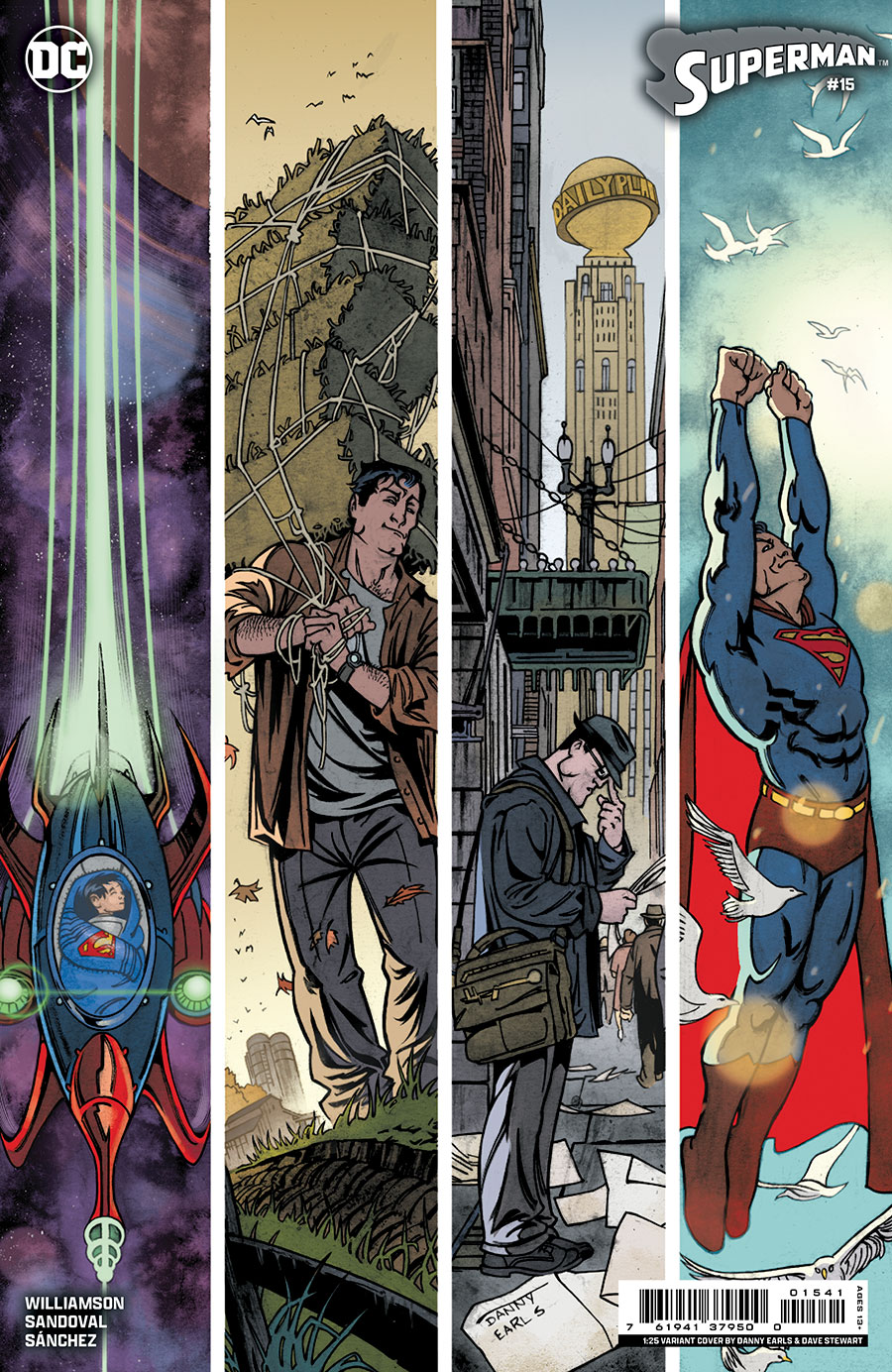 Superman Vol 7 #15 Cover F Incentive Danny Earls Card Stock Variant Cover (House Of Brainiac Part 6)(Absolute Power Tie-In)