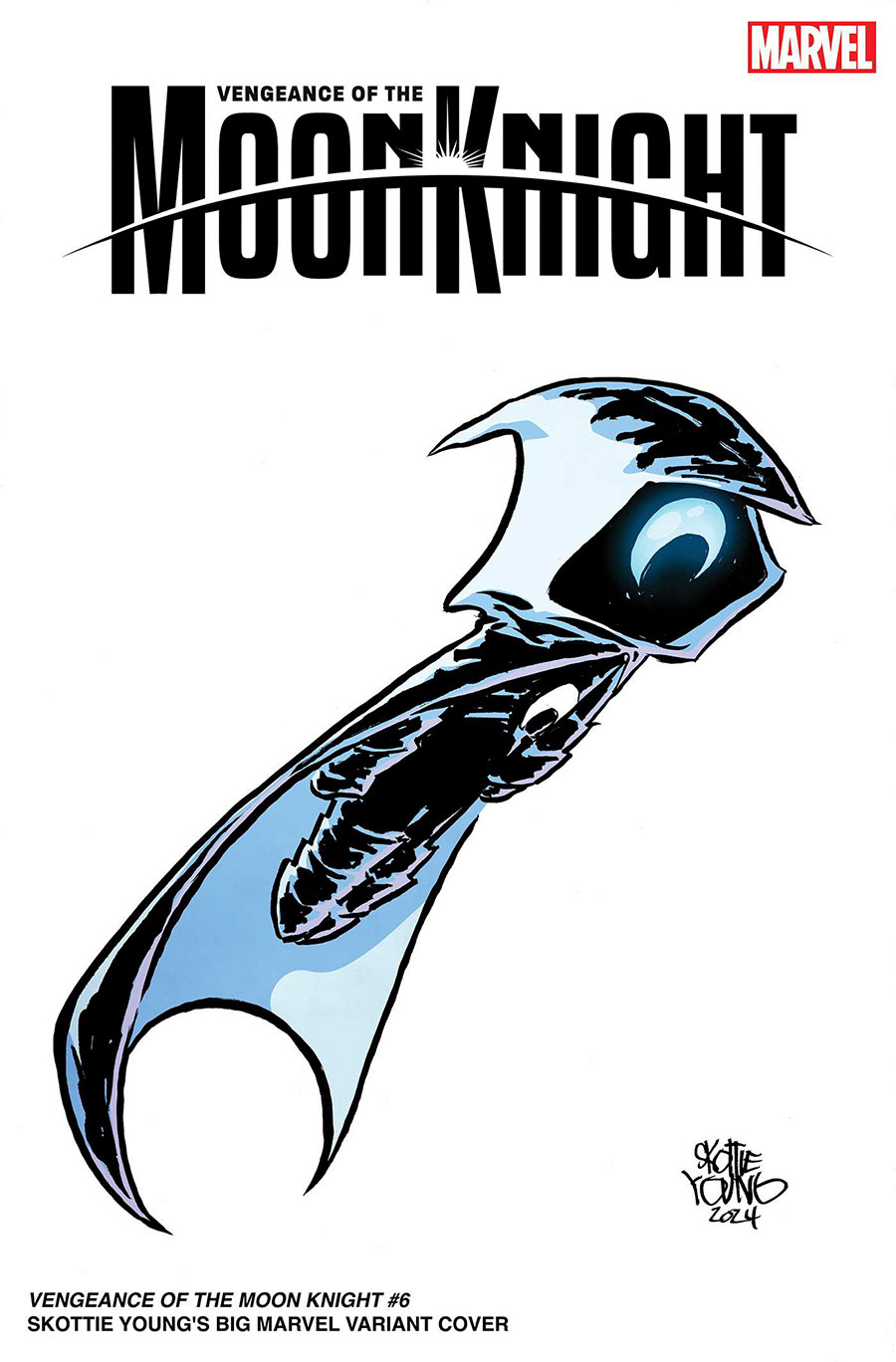 Vengeance Of The Moon Knight Vol 2 #6 Cover B Variant Skottie Youngs Big Marvels Cover (Blood Hunt Tie-In)