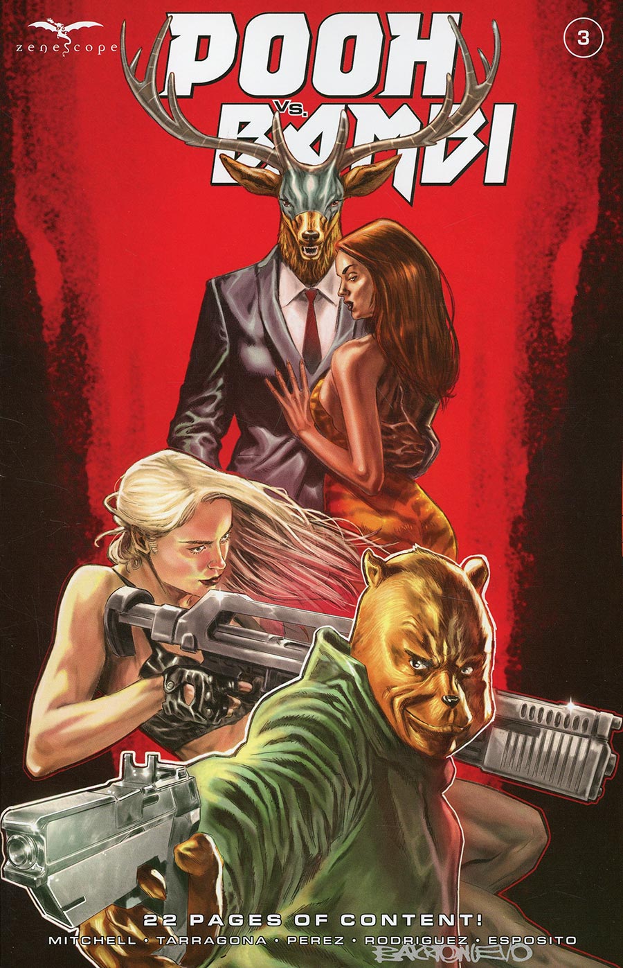 Grimm Fairy Tales Presents Pooh vs Bambi #3 Cover A Regular Al Barrionuevo Cover