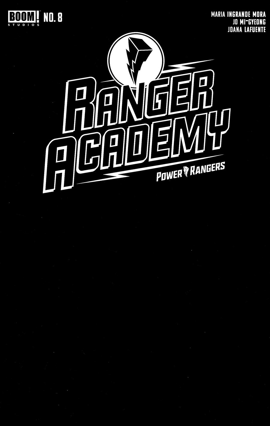 Ranger Academy #8 Cover B Variant Black Blank Cover