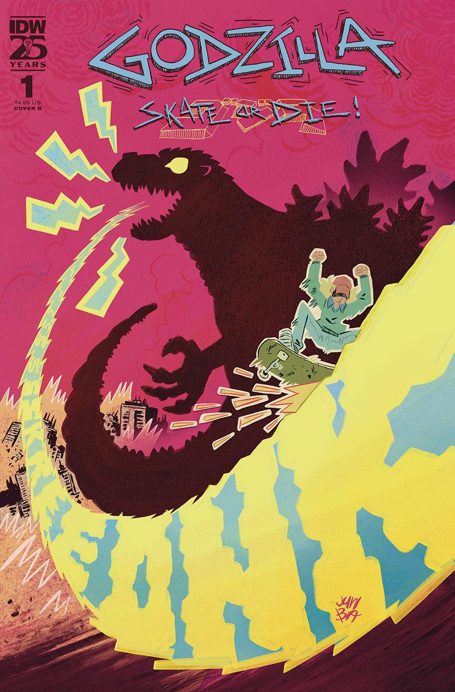 Godzilla Skate Or Die #1 Cover B Variant Juni Ba Cover