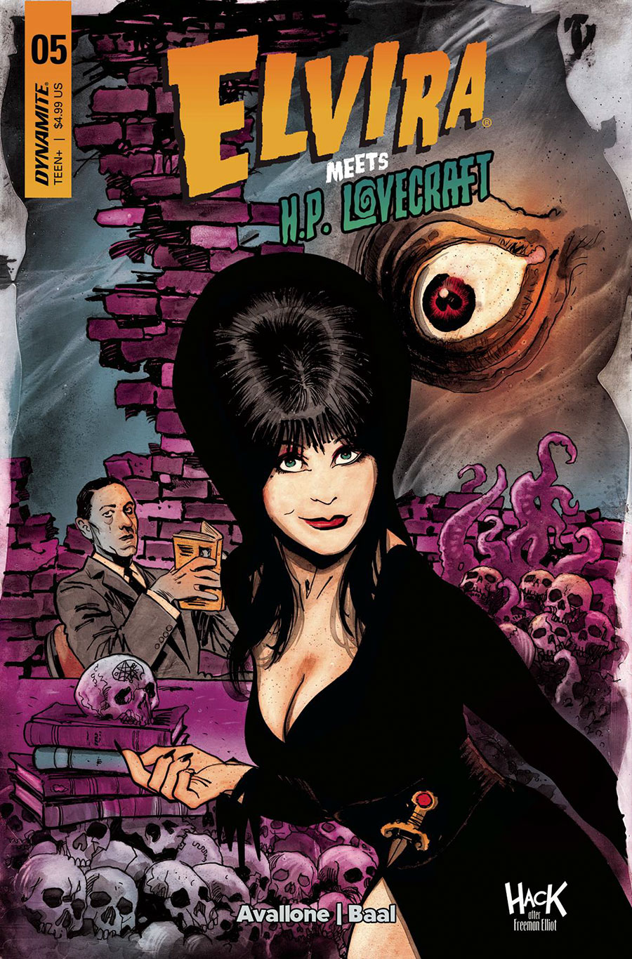 Elvira Meets HP Lovecraft #5 Cover C Variant Robert Hack Cover