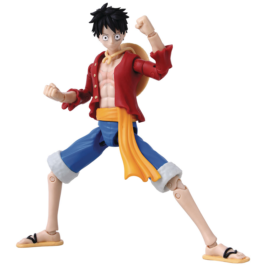 Anime Heroes One Piece Action Figure - Monkey D Luffy 6.5-Inch Renew Version
