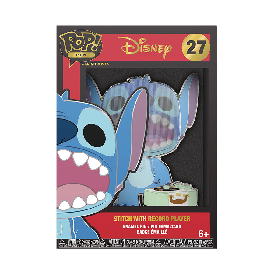 Loungefly POP Pin Disney Lilo & Stitch Pin - Stitch With Record Player
