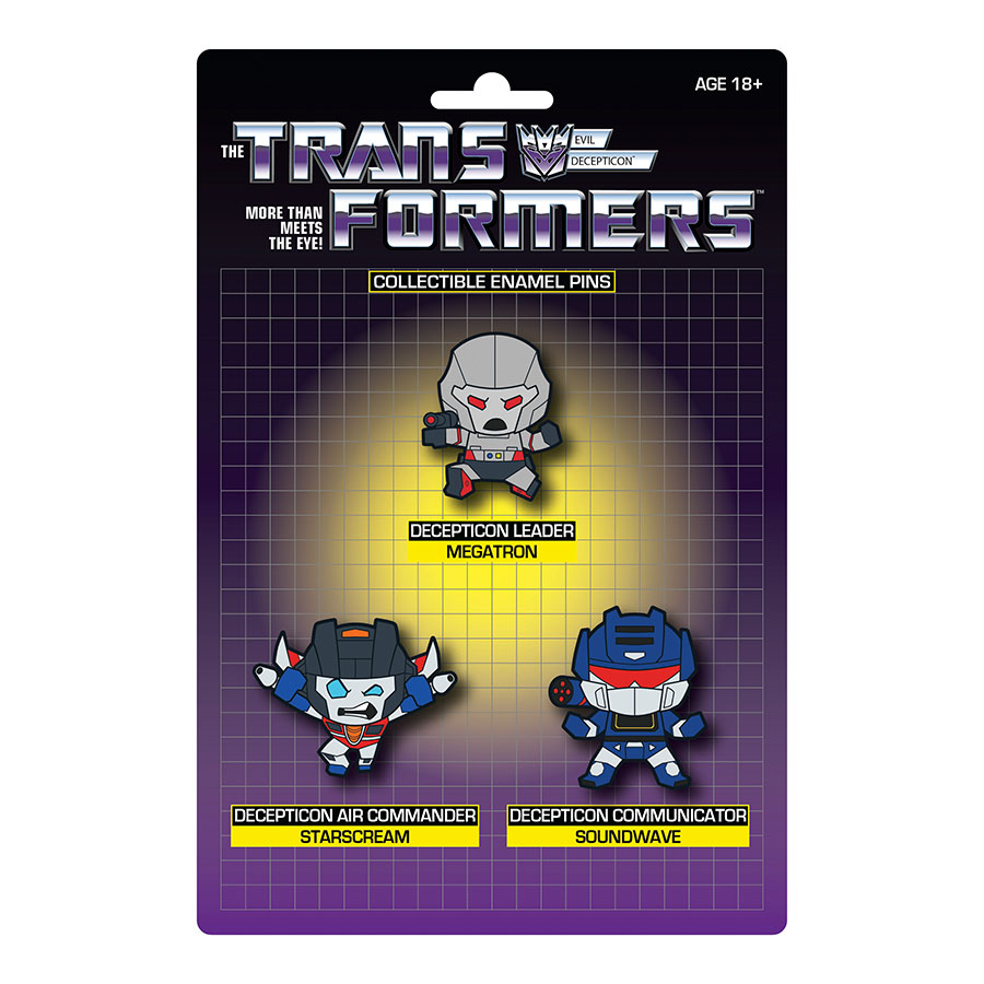 Transformers Kawaii Pin Set - Decepticons