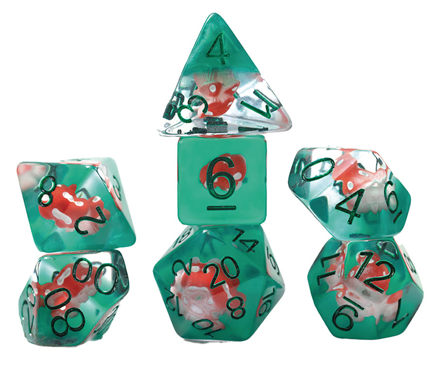 Mushroom 7-Piece RPG Dice Set - Magic Mushroom