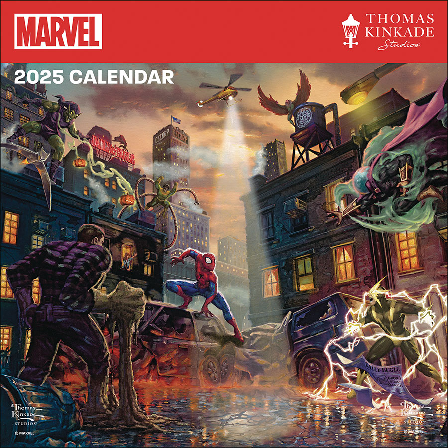Marvel By Thomas Kinkade 2025 Wall Calendar