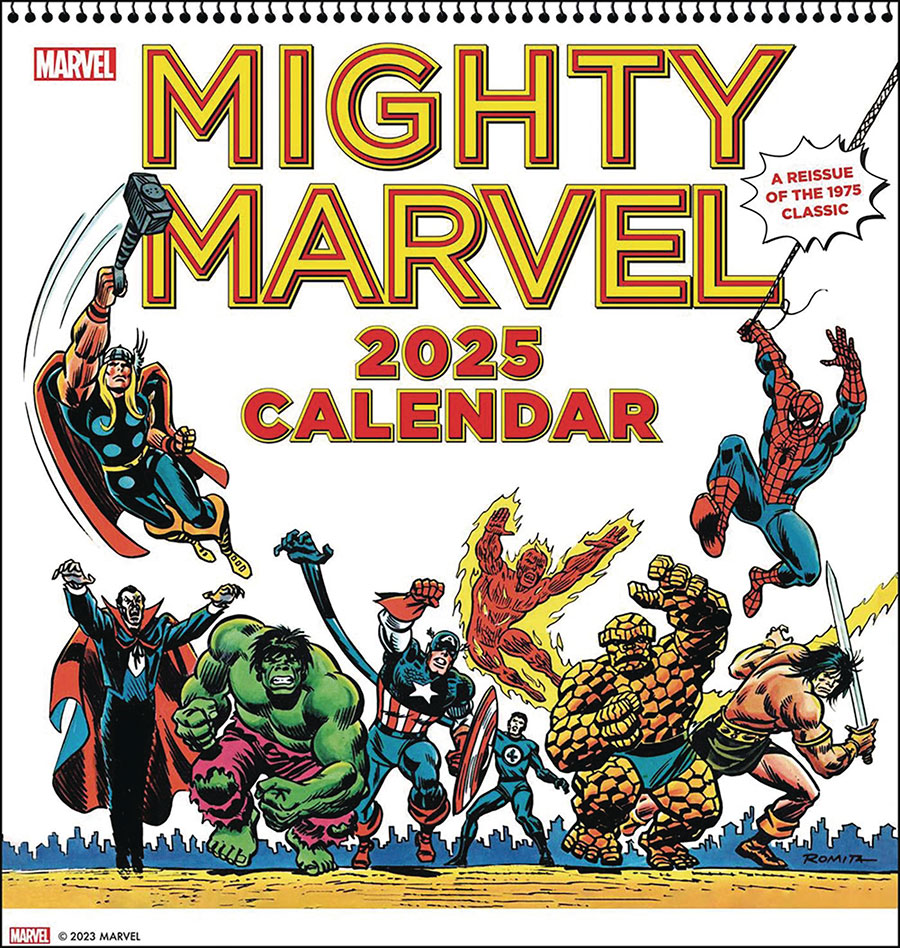 Mighty Marvel 2025 (1975 Reissue) Wall Calendar