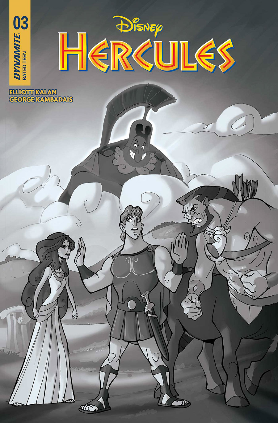 Disney Hercules #3 Cover M Incentive Matteo Lolli Black & White Cover