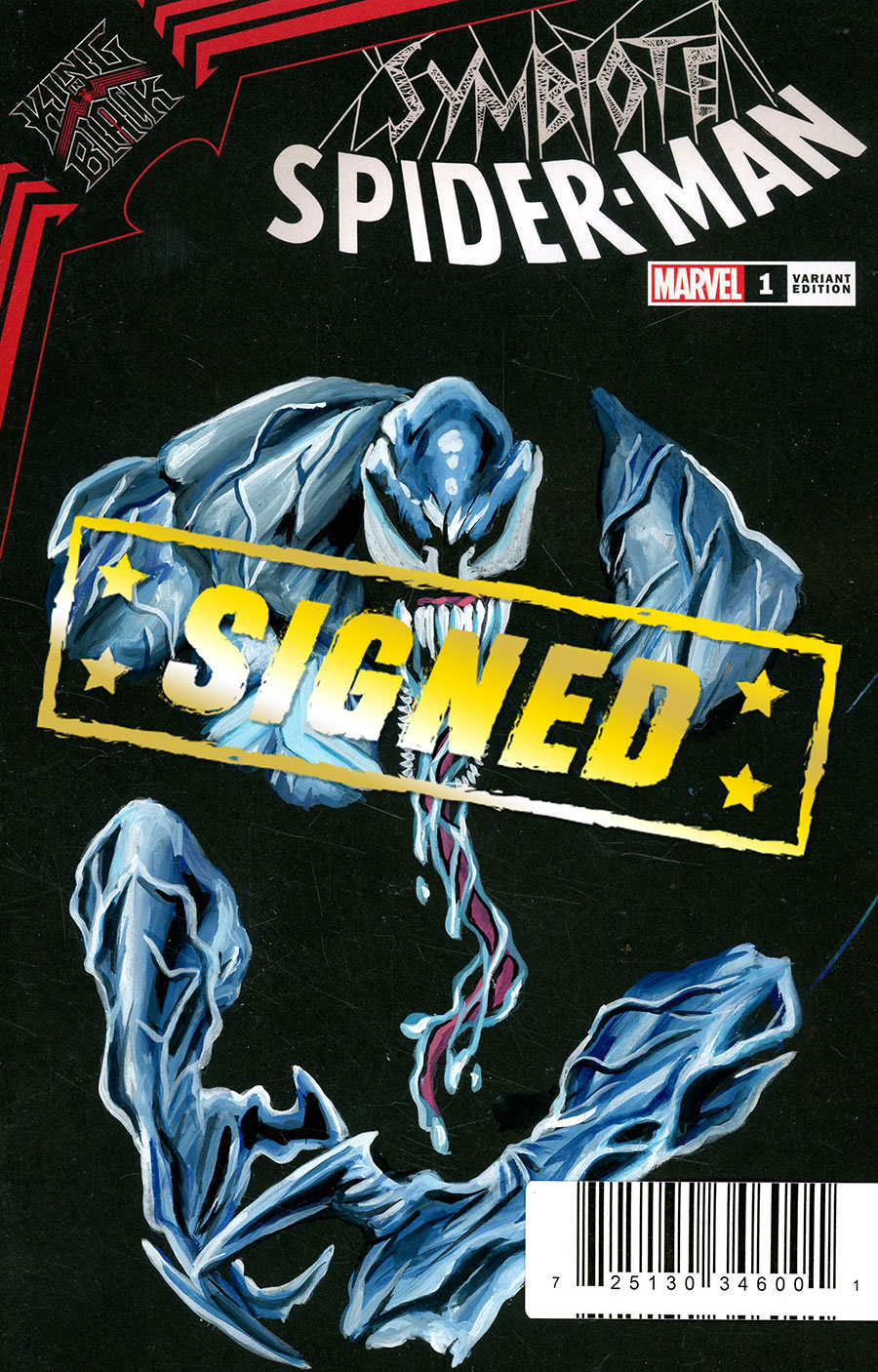 Marvel Comics Black Blank Variant With A Venom Hand-Drawn Sketch By Jessica Court
