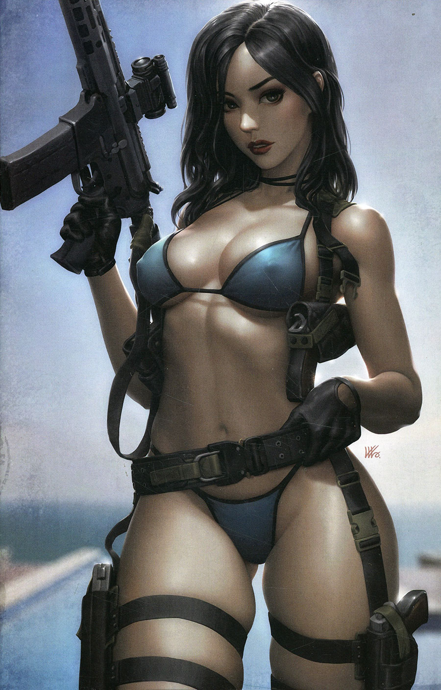 Hard Case Crime Gun Honey Collision Course #2 Cover H Incentive Kendrick kunkka Lim Virgin Cover