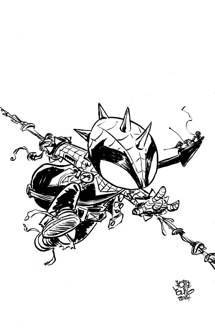 Amazing Spider-Man Vol 6 #52 Cover F Incentive Skottie Youngs Big Marvels Black & White Virgin Cover