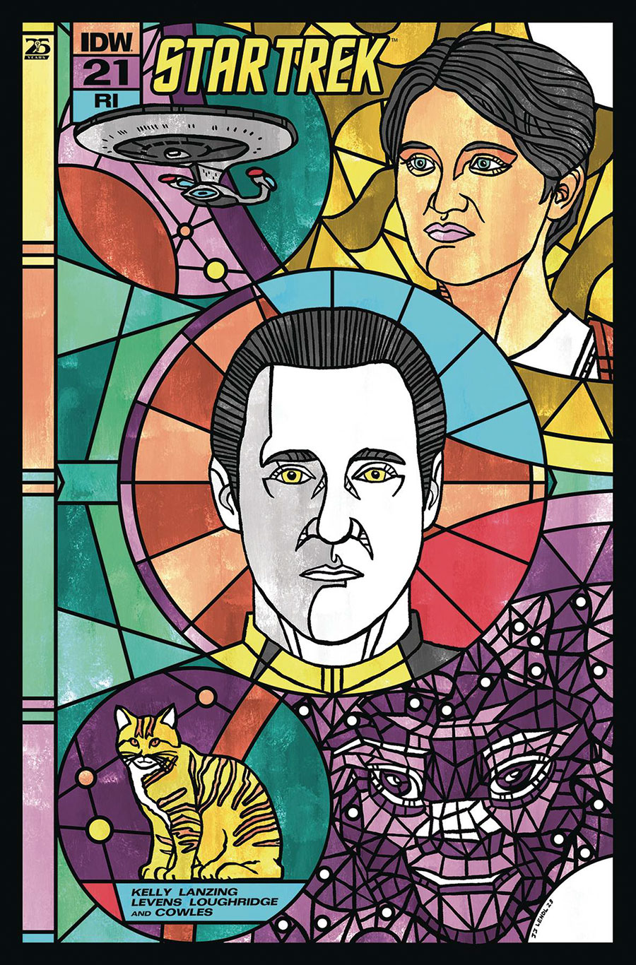 Star Trek (IDW) Vol 2 #21 Cover C Incentive JJ Lendl Stained Glass Connecting Variant Cover