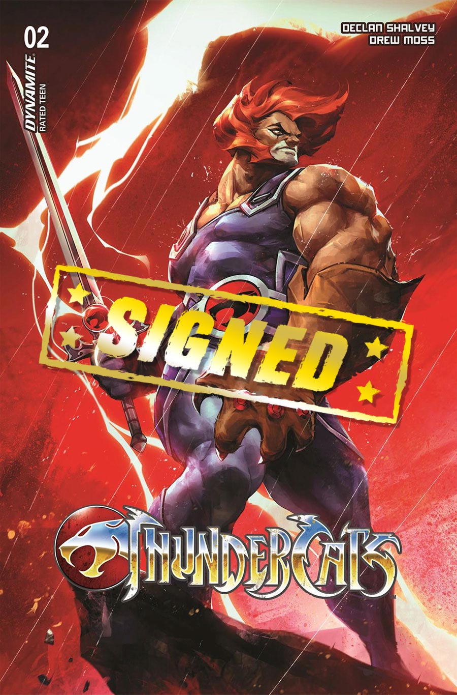 Thundercats Vol 3 #2 Cover Z-Z-E Incentive Ivan Tao Foil Cover Signed By Declan Shalvey
